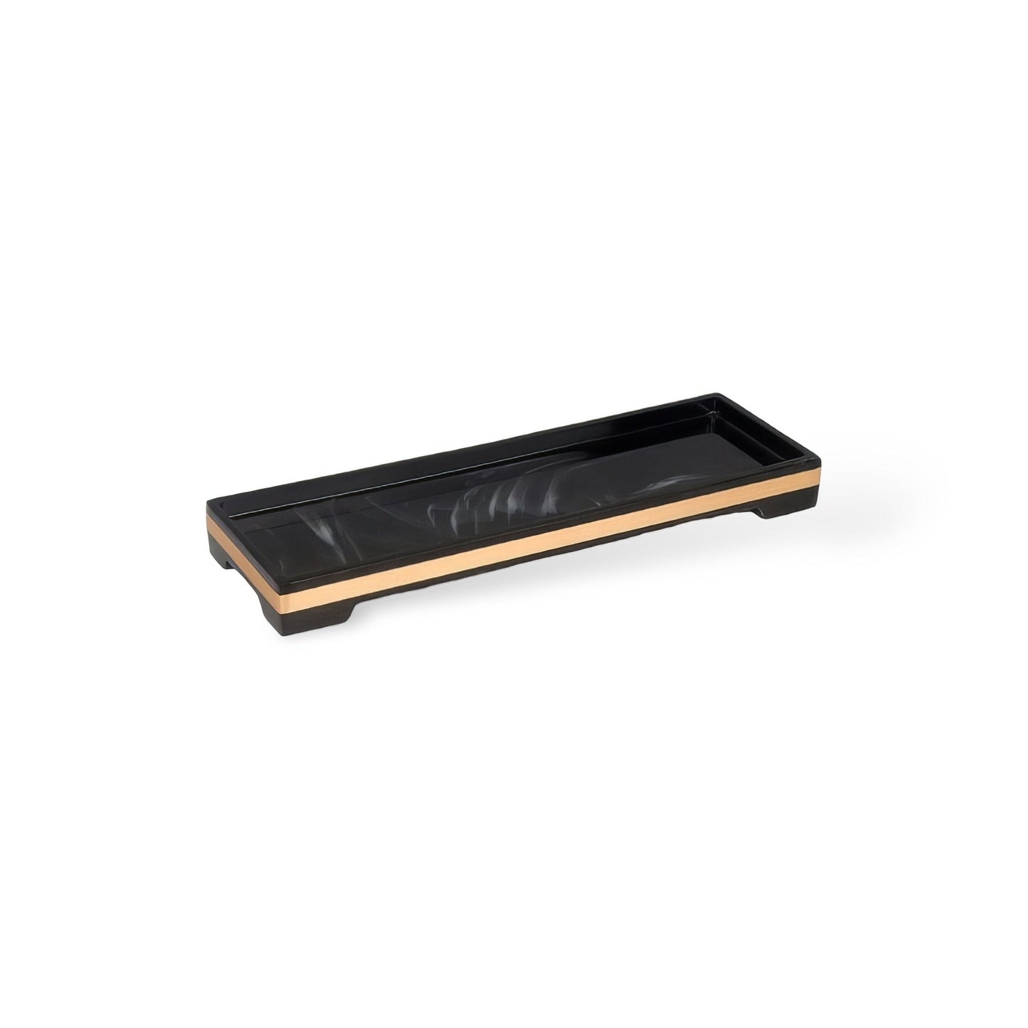 Ensemble d’Accessoires de Salle de Bain 8 Pièces – Élégance Noire et Dorée pour un Look Hôtelier