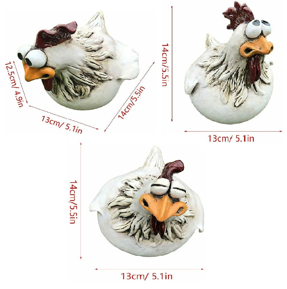 Statue Poule Résine Extérieure – Déco de Jardin Originale et Résistante