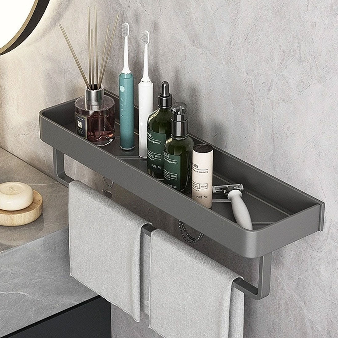 Étagère Murale Élégante pour Salle de Bain