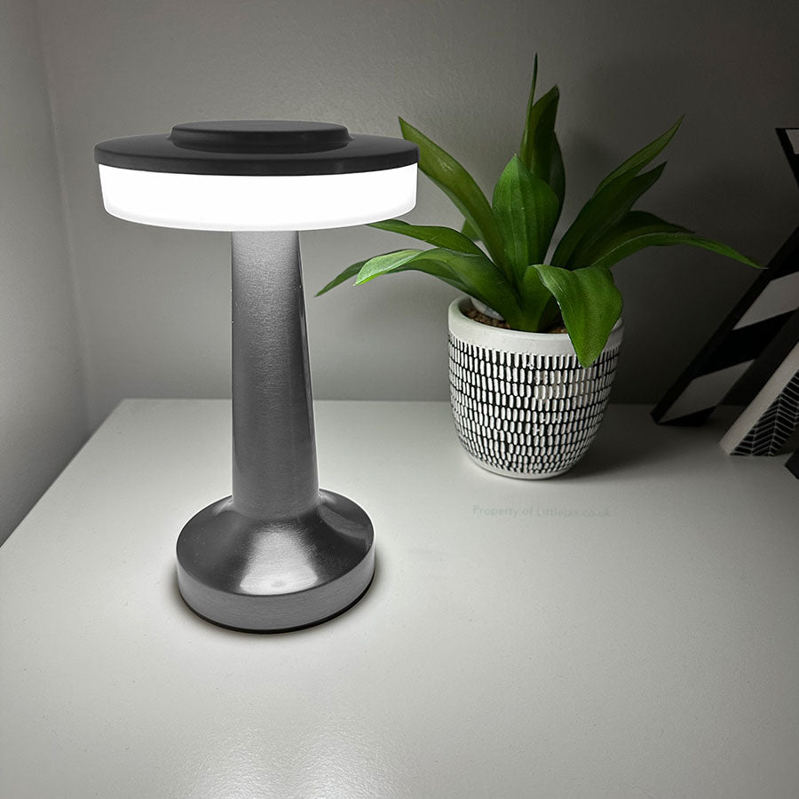 Lampe champignon moderne sans fil à tête plate - Lampe Moderne Sans Fil avec Design Minimaliste