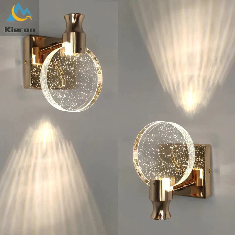 Applique Murale LED Cristal Moderne Salle de Bain