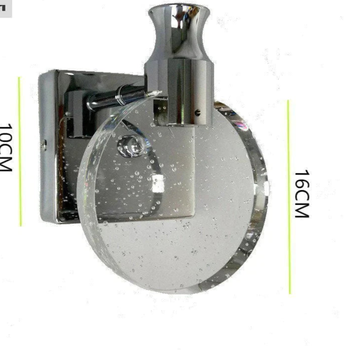 Applique Murale LED Cristal Moderne Salle de Bain