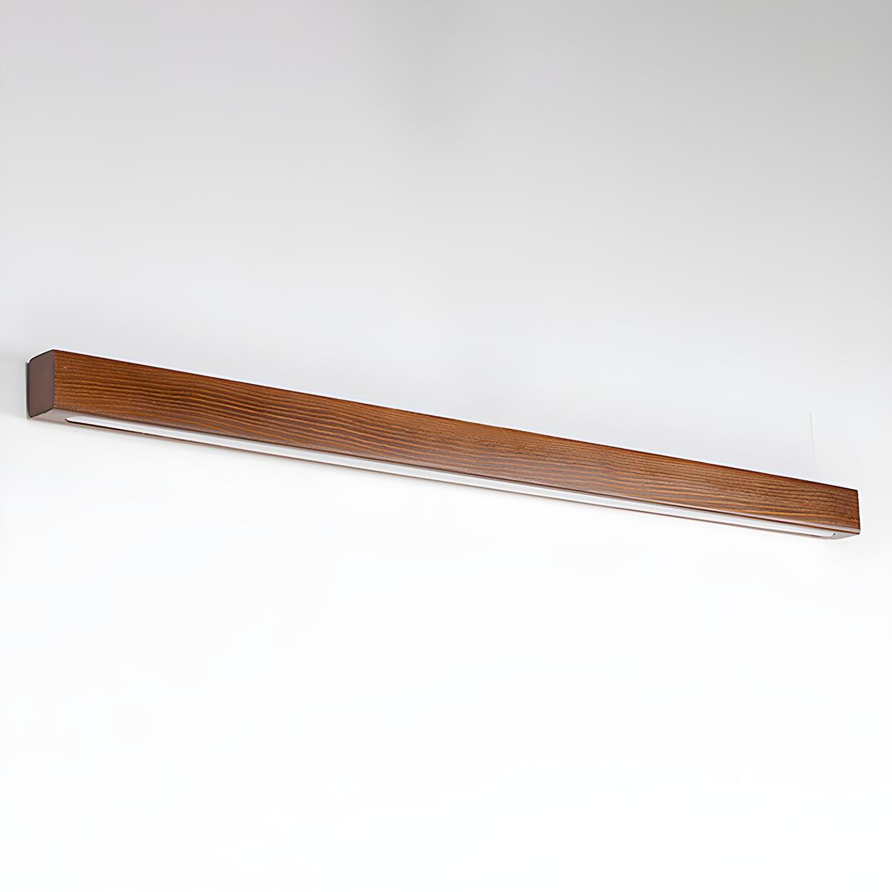 Applique Murale LED Linéaire en Bois Moderne