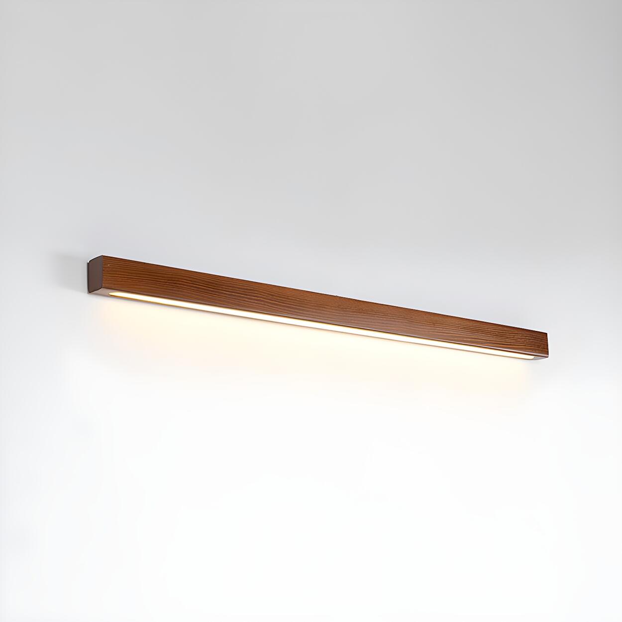Applique Murale LED Linéaire en Bois Moderne