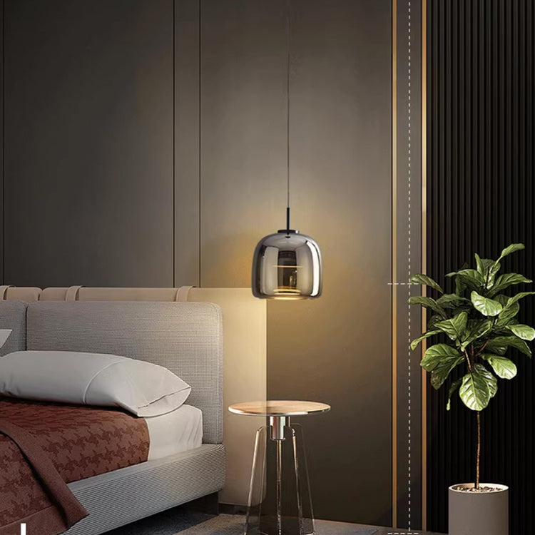 Suspension Nordique en Verre Noir | Design Élégant et Moderne
