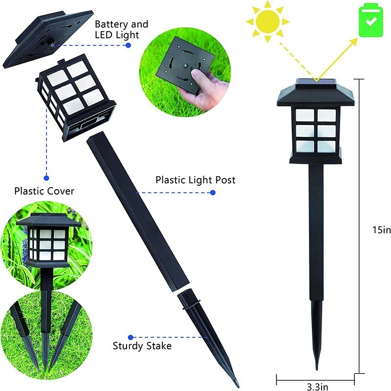 Lanterne Solaire LED pour Allée – Illuminez Vos Extérieurs de Manière Écologique