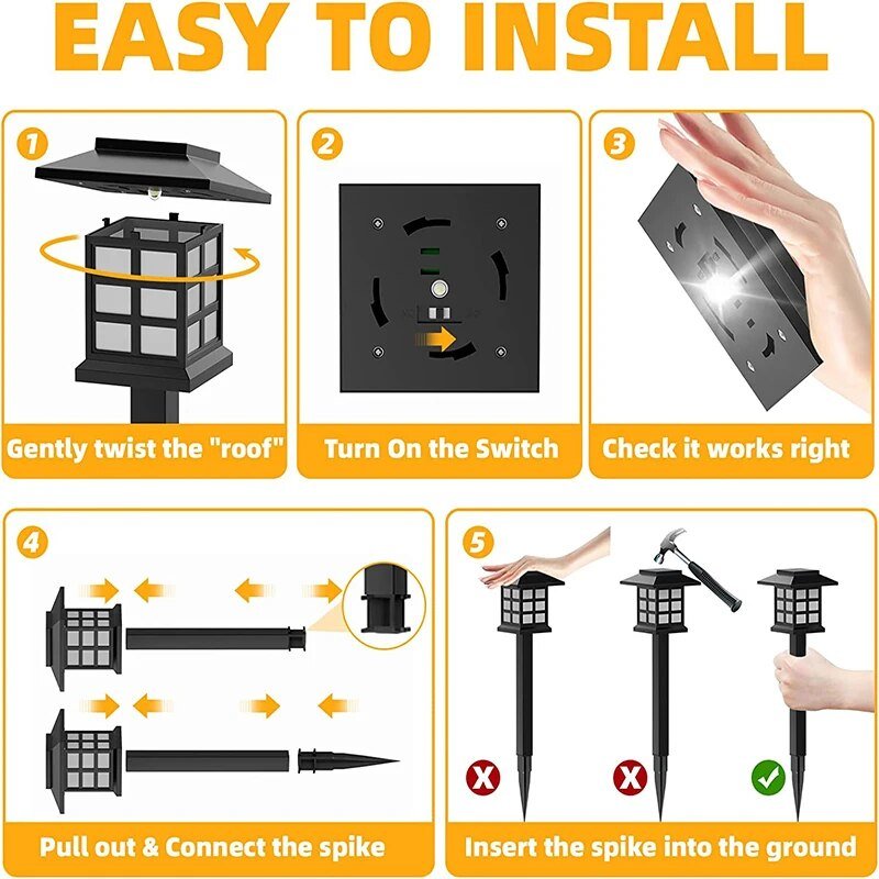 Lanterne Solaire LED pour Allée – Illuminez Vos Extérieurs de Manière Écologique