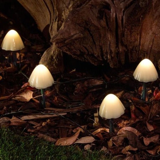 Guirlande solaire champignons lumineux pour jardin – 10 LED