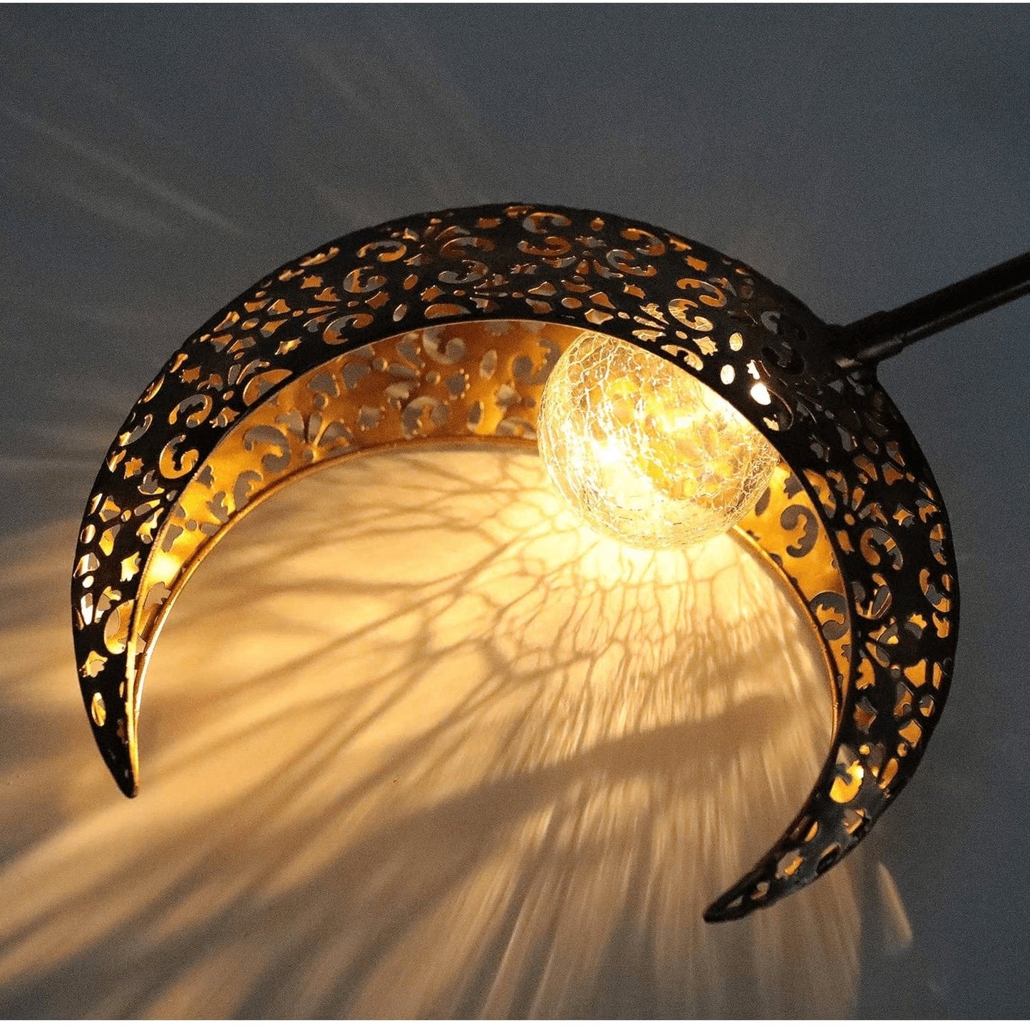 Lampe solaire extérieure demi-lune – décoration de jardin étanche
