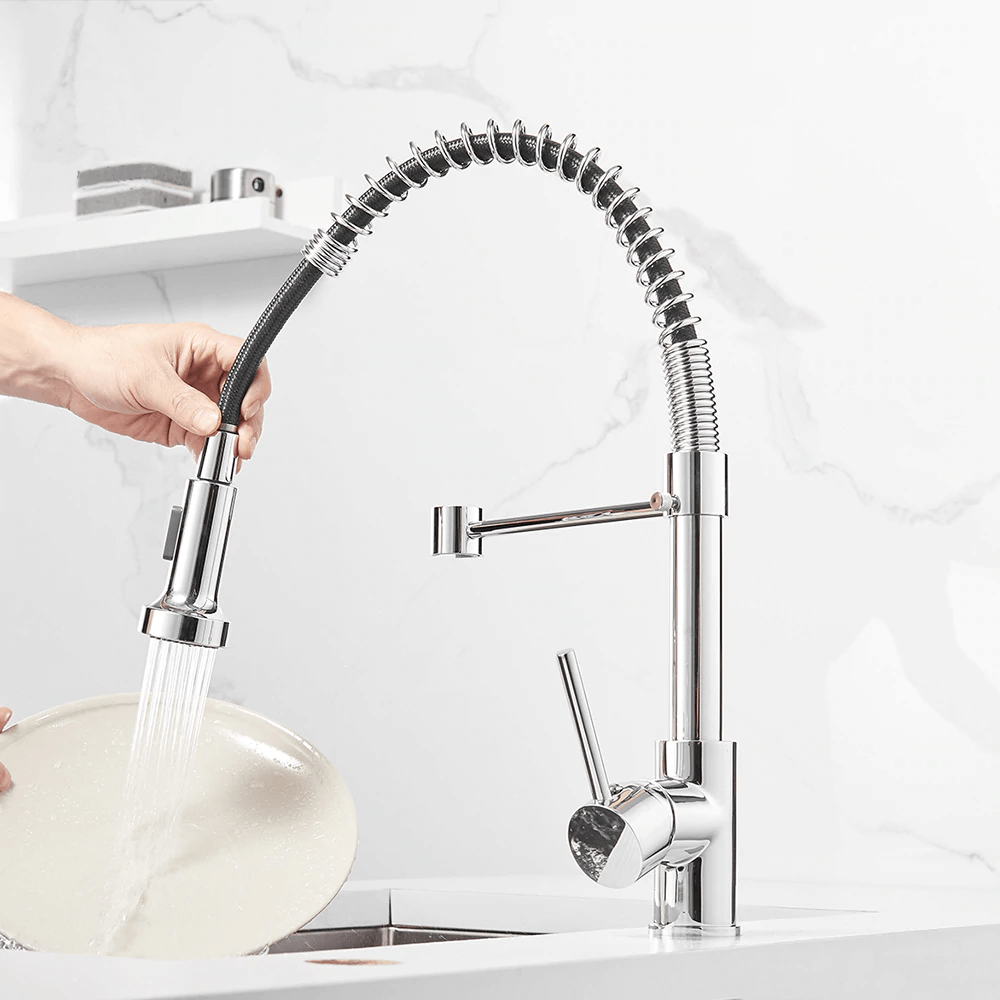 Mitigeur de Cuisine Monotrou avec Bec à Ressort Rétractable