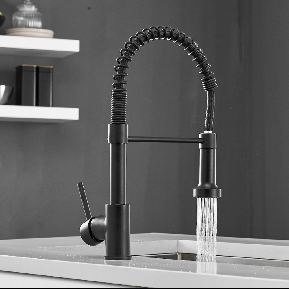 Mitigeur de Cuisine Monotrou avec Bec à Ressort Rétractable