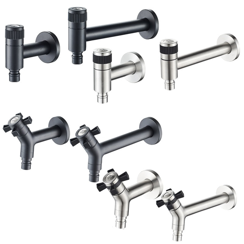 Robinet Mural Extérieur Inox 304 Noir
