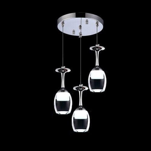 Suspension Verre à Vin LED, Hauteur Réglable, Design Bar