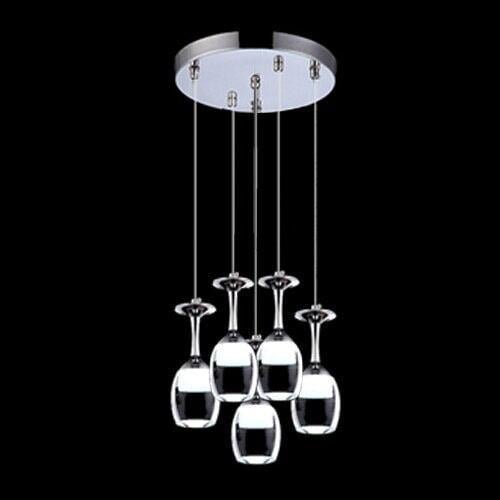 Suspension Verre à Vin LED, Hauteur Réglable, Design Bar