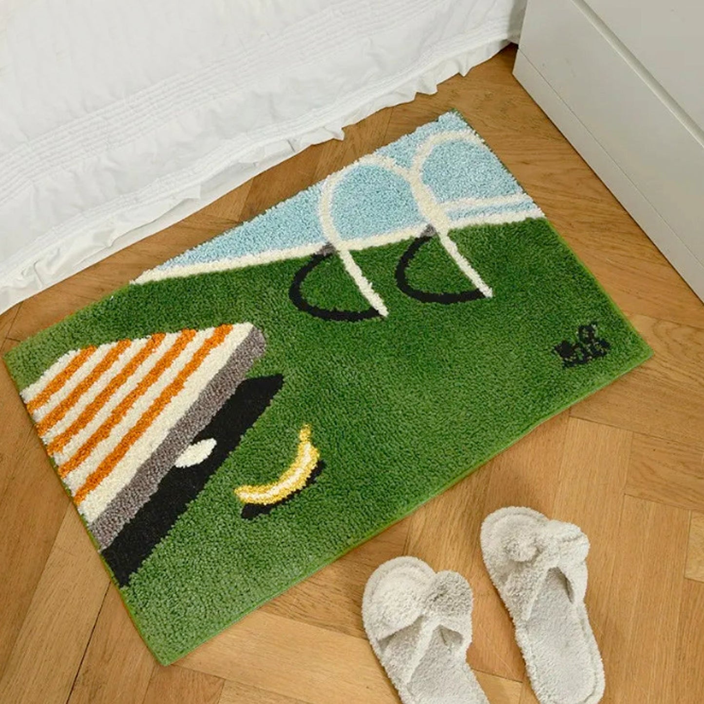Tapis de Bain Piscine Fait Main – Douceur Ludique et Design Unique