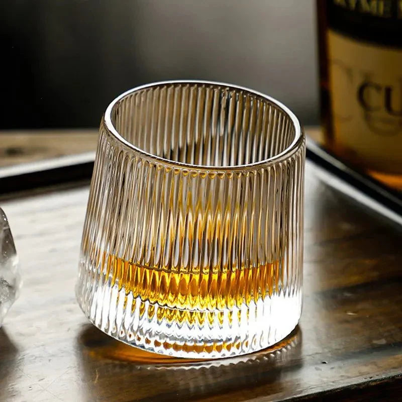 Verre à Whisky avec Effet Ondulé Texturé