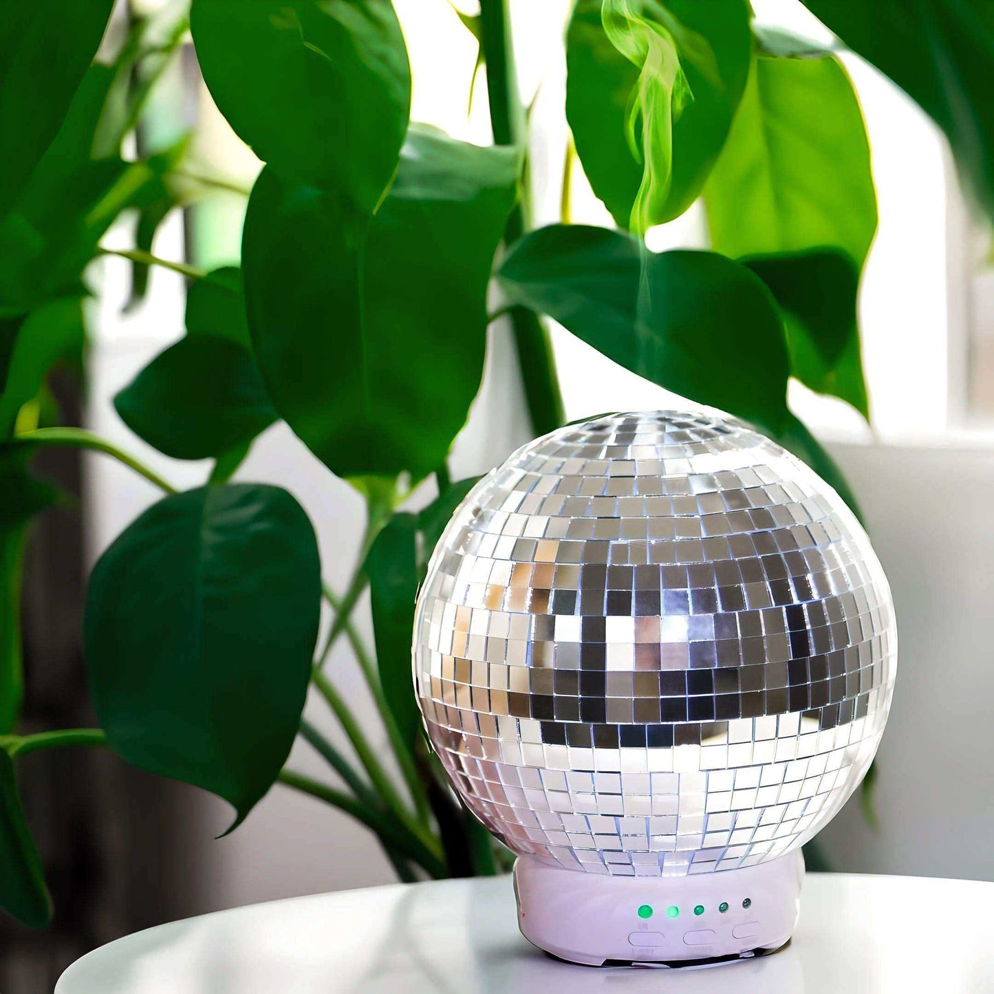 Diffuseur d’Huiles Essentielles Disco – Boule à Facettes Rotative avec Lumières LED et Brume Aromatique