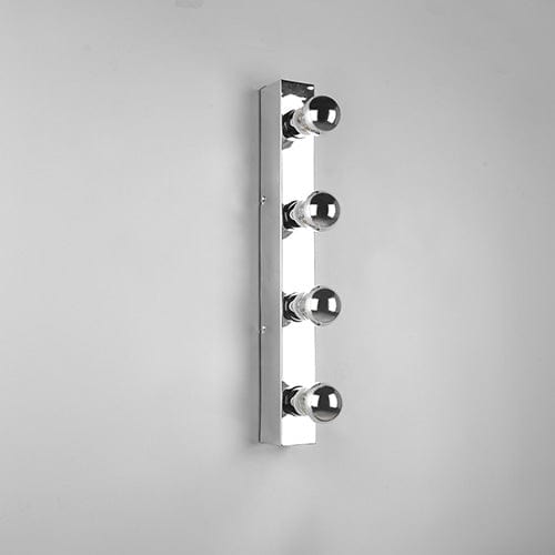 Applique Murale Métal Chrome 4 Lampes E27 IP44