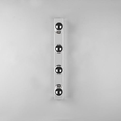 Applique Murale Métal Chrome 4 Lampes E27 IP44