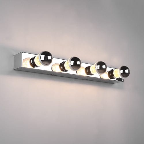 Applique Murale Métal Chrome 4 Lampes E27 IP44