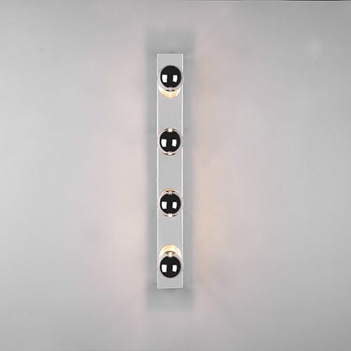 Applique Murale Métal Chrome 4 Lampes E27 IP44