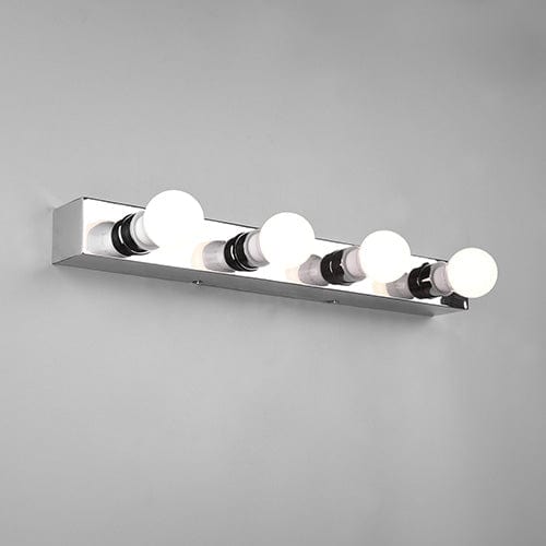 Applique Murale Métal Chrome 4 Lampes E27 IP44