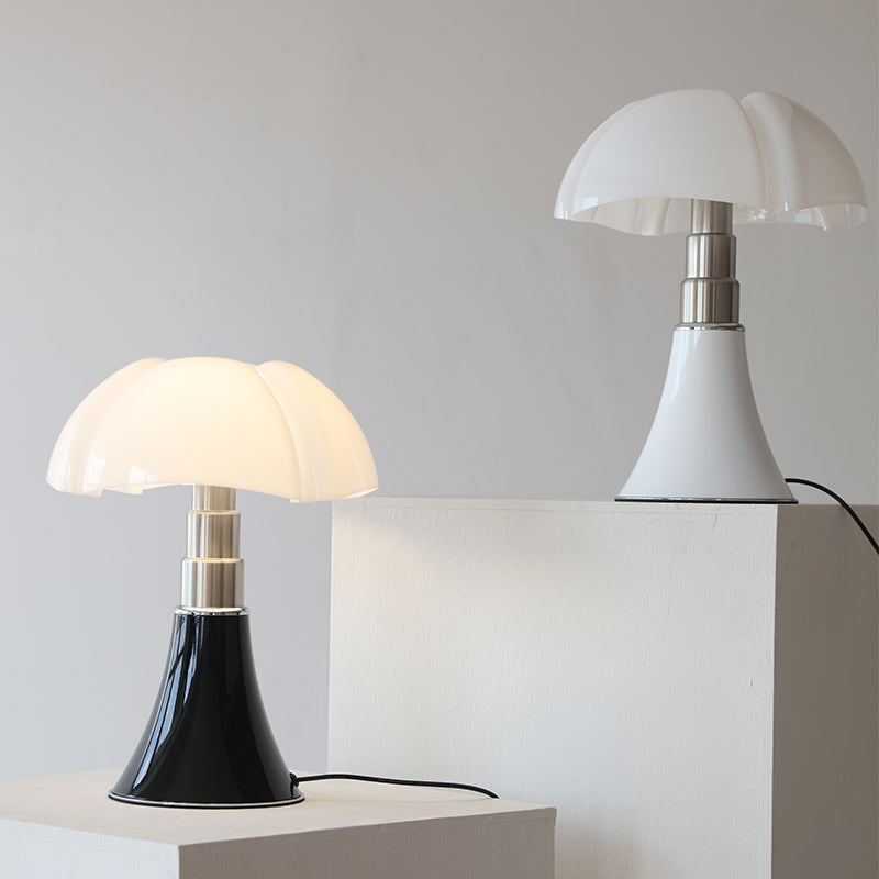 Lampe de Table LED, Design Champignon, Noir Blanc, 36cm