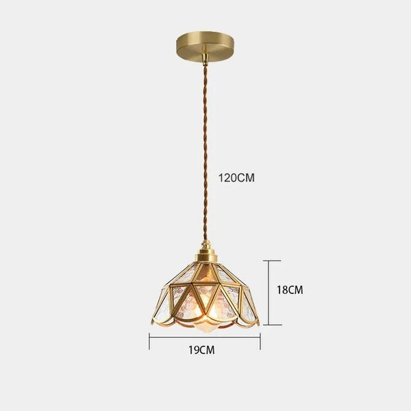 Lampe Suspendue en Verre Coloré – Élégance Classique et Ambiance Artistique