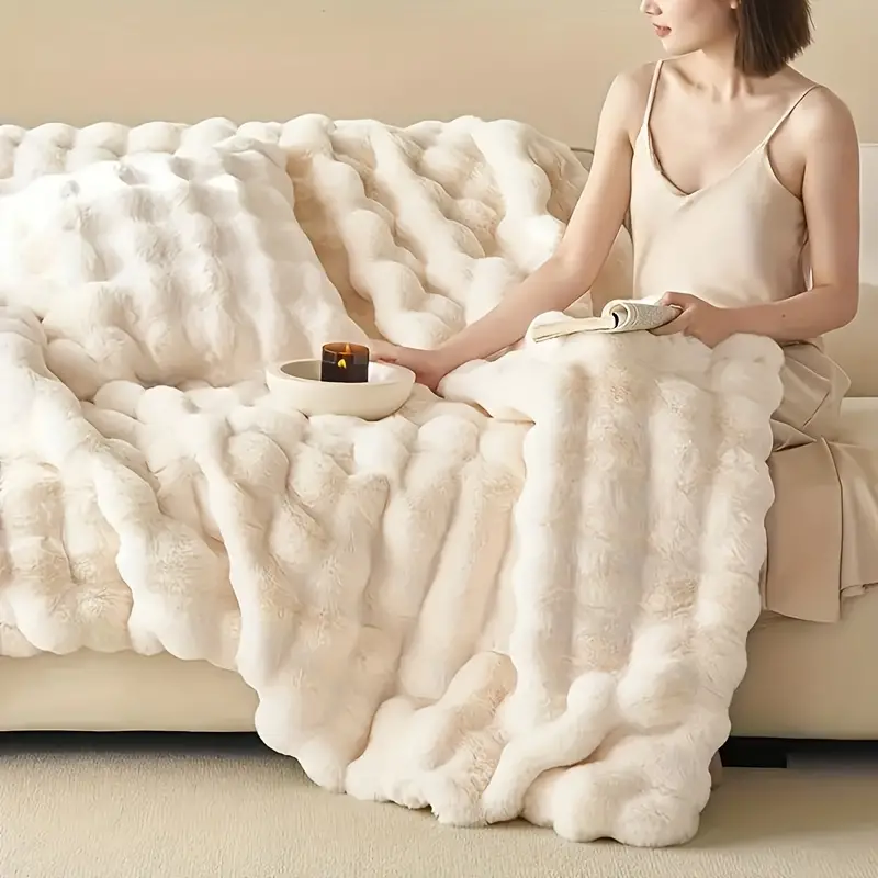 WaffleCloud | Plaid Doux et Confortable avec Renfort pour un Confort Optimal