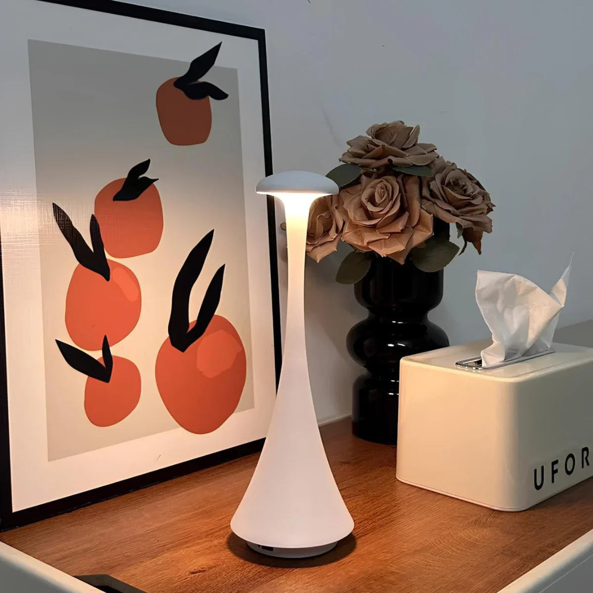 Lampe de Table Champignon LED Tactile Sans Fil Design