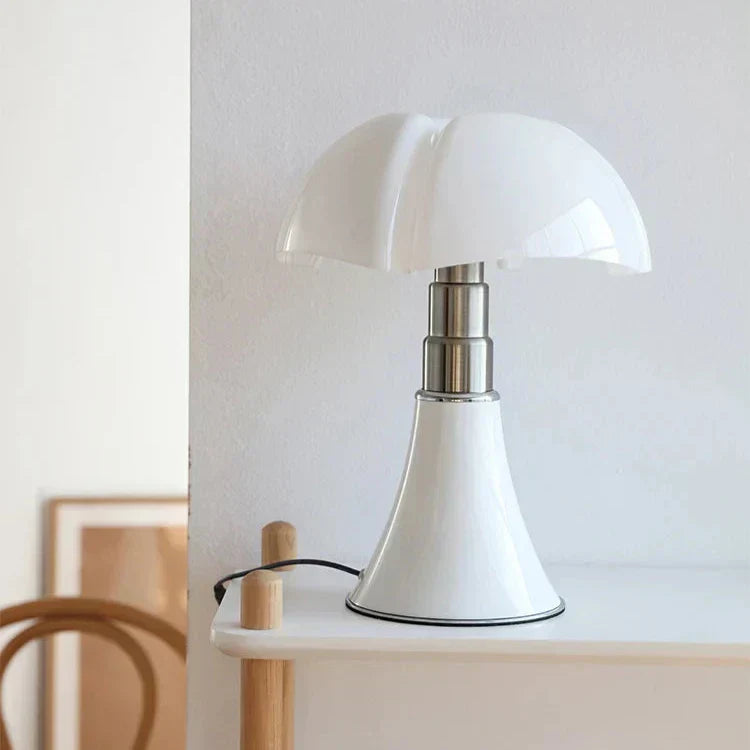 Lampe de Table LED, Design Champignon, Noir Blanc, 36cm
