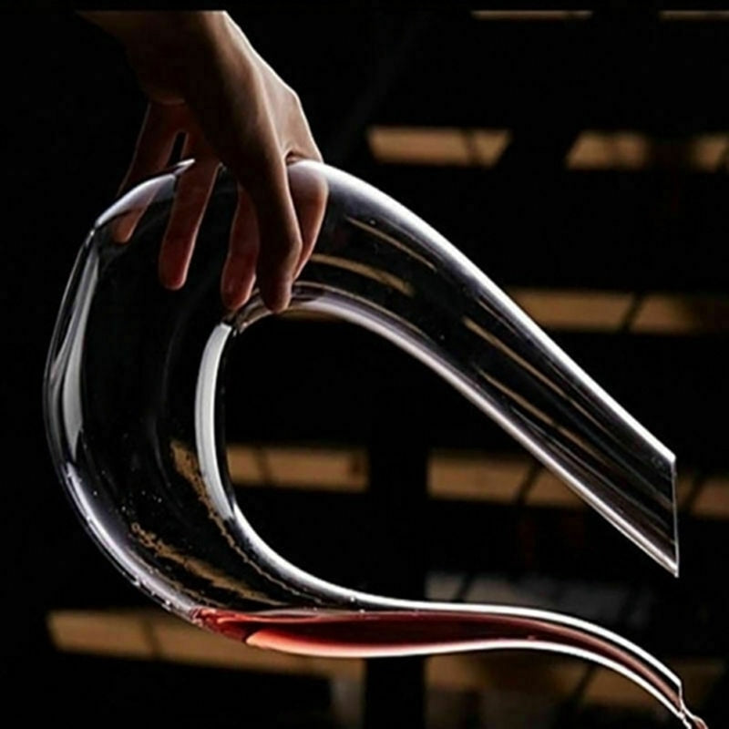 Carafe à Vin en Cristal Forme U – Capacité 1500 ml pour une Dégustation Élégante