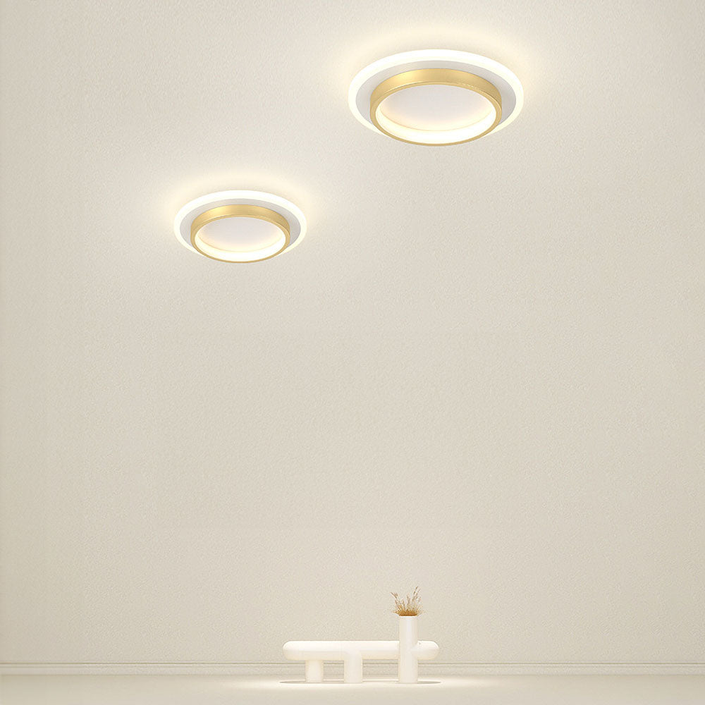Plafonniers LED Ronds | Métal et Acrylique pour Couloir