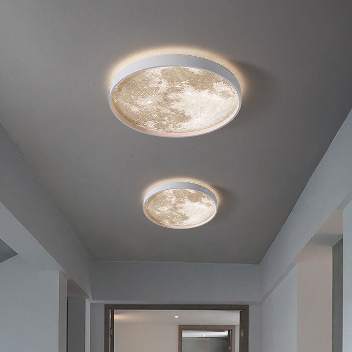 Plafonnier LED Rond Lune | Design Nordique et Créatif