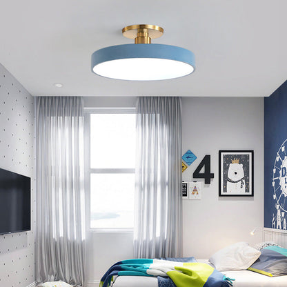 Plafonnier LED Circulaire Moderne | Design Simple et Élégant Semi-Suspendu