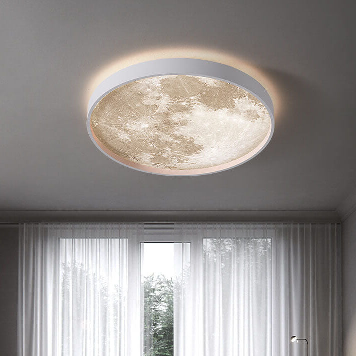 Plafonnier LED Rond Lune | Design Nordique et Créatif