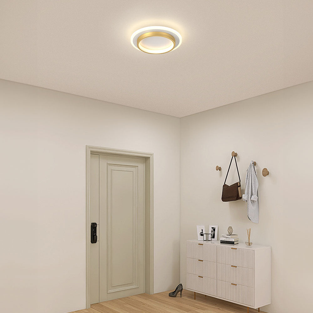 Plafonniers LED Ronds | Métal et Acrylique pour Couloir