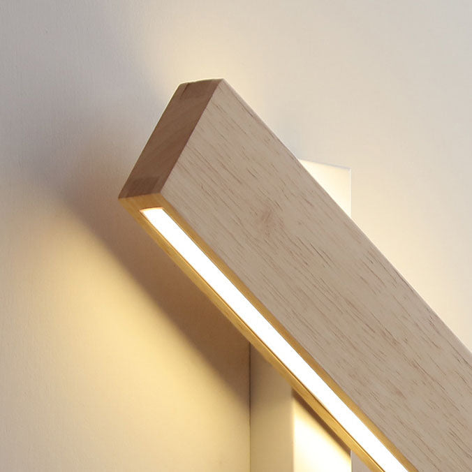 Applique LED Bois Pivotante Design Japonais Moderne