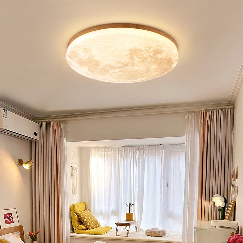 Plafonnier LED Rond Nordic Minimaliste | Lampe en Acrylique Forme Lune, Monture Encastrée