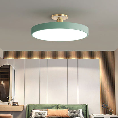 Plafonnier LED Circulaire Moderne | Design Simple et Élégant Semi-Suspendu
