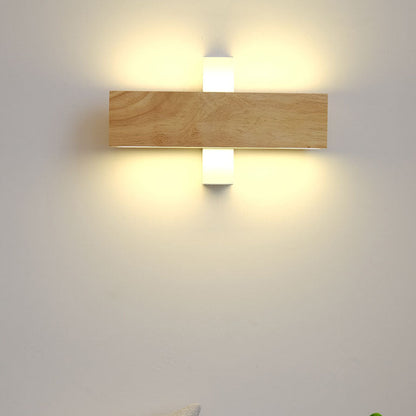 Applique LED Bois Pivotante Design Japonais Moderne