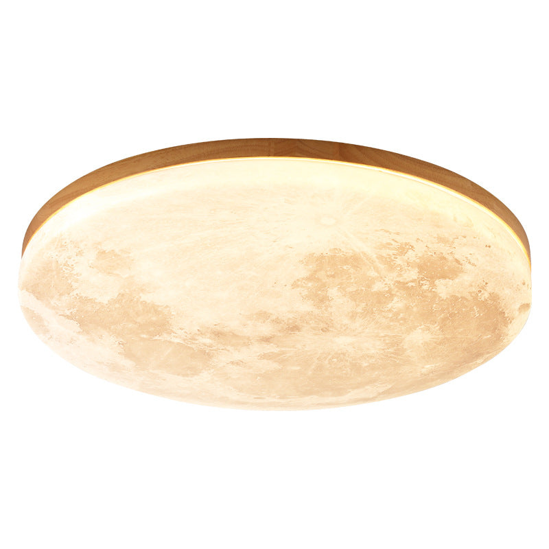 Plafonnier LED Rond Nordic Minimaliste | Lampe en Acrylique Forme Lune, Monture Encastrée