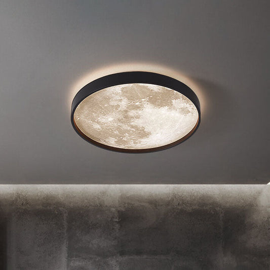Plafonnier LED Rond Lune | Design Nordique et Créatif