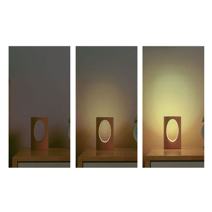 Lampe LED Rectangle Bois USB – Design Japonais Naturel
