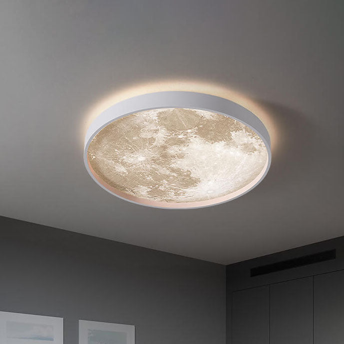 Plafonnier LED Rond Lune | Design Nordique et Créatif