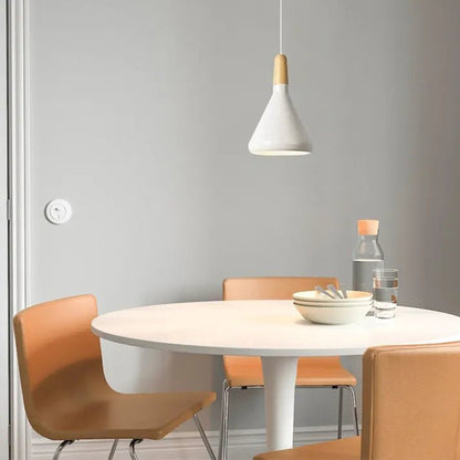 Suspension Métallique Conique Style Macaron – Couleurs Vives et Élégance Moderne