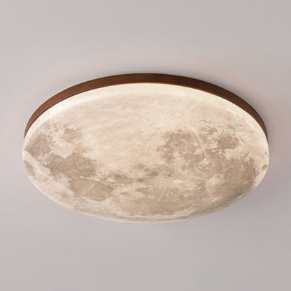 Plafonnier LED Rond Nordic Minimaliste | Lampe en Acrylique Forme Lune, Monture Encastrée