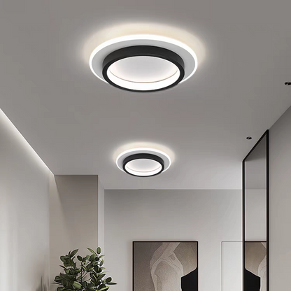 Plafonniers LED Ronds | Métal et Acrylique pour Couloir