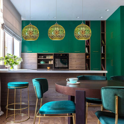 Suspension en Verre 3D Coloré – Effet Feu d’Artifice Moderne