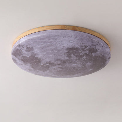 Plafonnier LED Rond Nordic Minimaliste | Lampe en Acrylique Forme Lune, Monture Encastrée